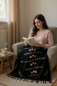 Load image into Gallery viewer, A Woman Who Fears the Lord Throw Blanket
